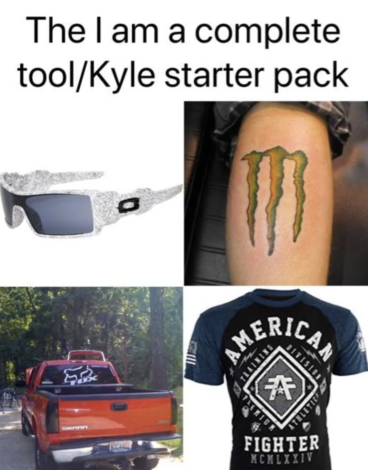 Another American Fighter starter pack meme